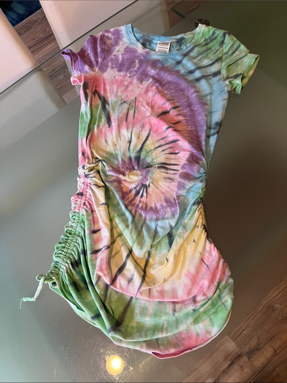 PINK Victoria's Secret Tie-Dye Tee - Blue, Pink